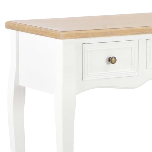 NNEVL Dressing Console Table with 3 Drawers White