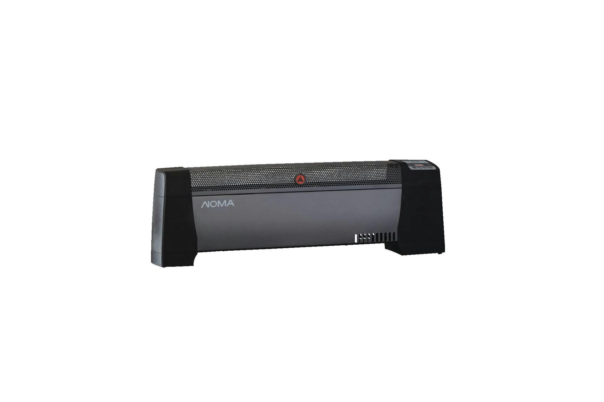NOMA Digital Baseboard Convector Heater w/Thermostat, 1500W, Black