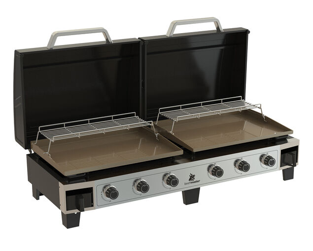 Beefmaster Griddle 6 Burner Flat Top BBQ on Cart
