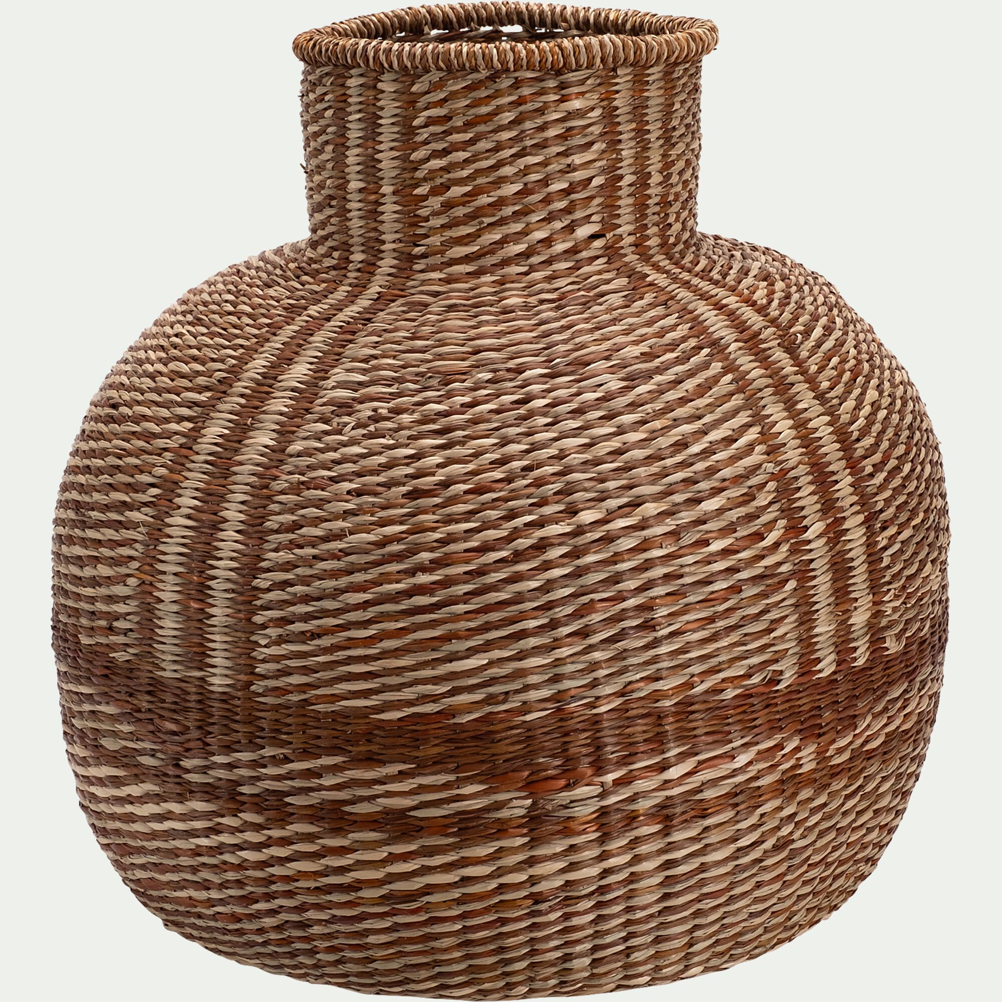 SALERNES - Vase boule en jonc de mer D50cm - naturel