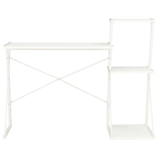 NNEVL Desk with Shelf White 116x50x93 cm