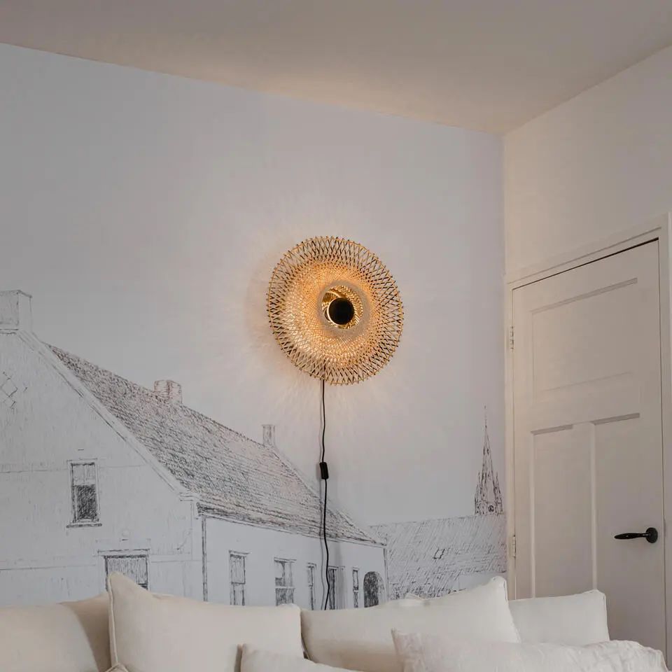 Qazqa wandlamp rina beige e27