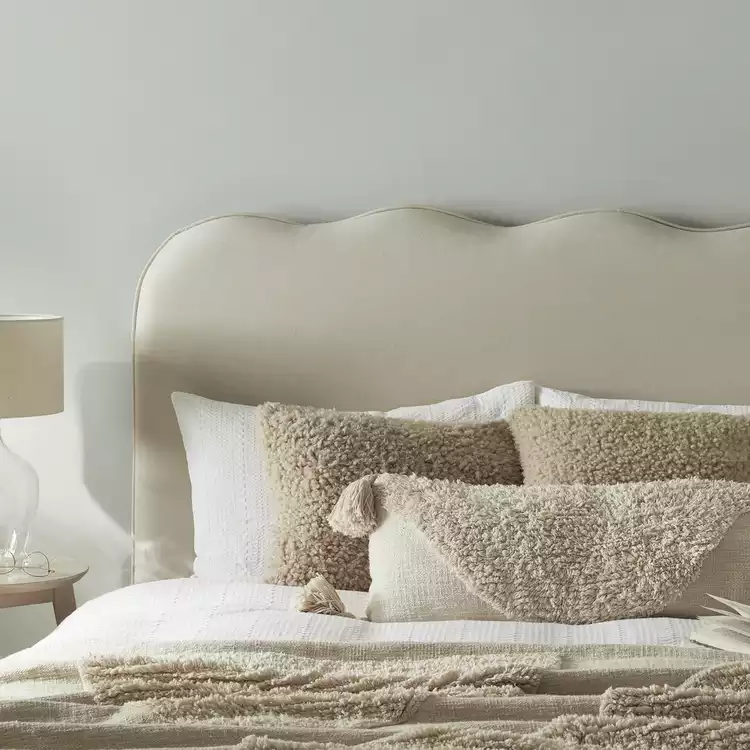 Habitat Onda Linen Double Headboard - Natural
