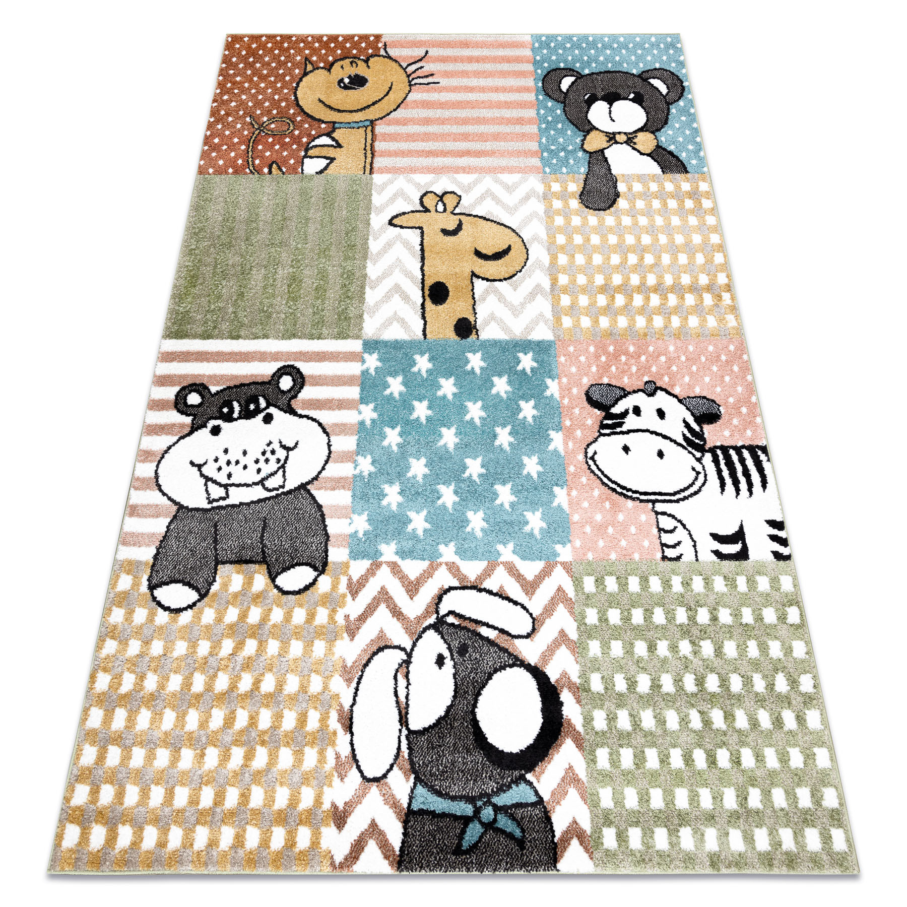 Dywan FUN Pets dla dzieci, zwierzęta multi kolorowy 80x150 cm