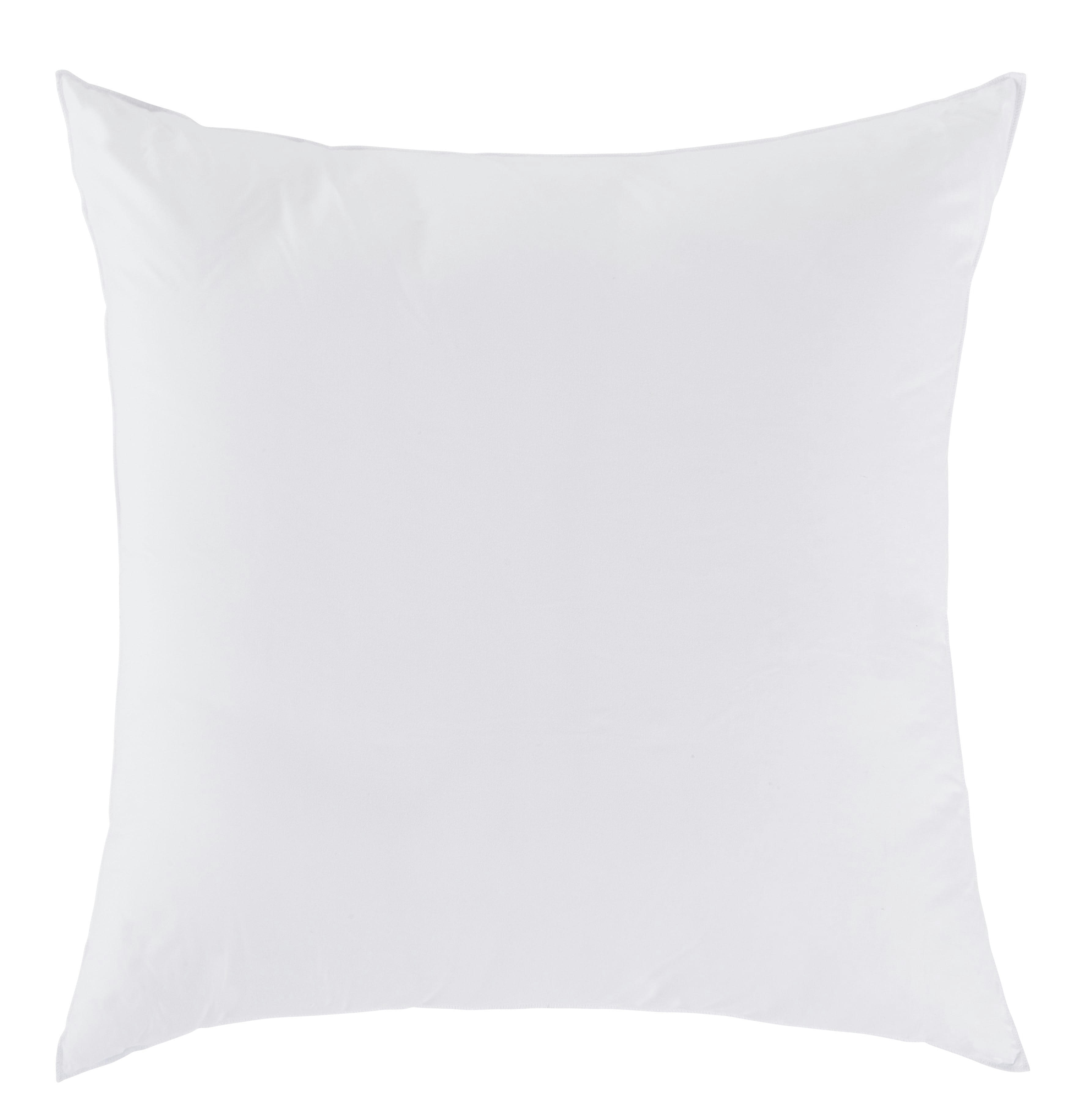 LEO - Oreiller en polyester recyclé blanc effet peau de pêche medium 60x60