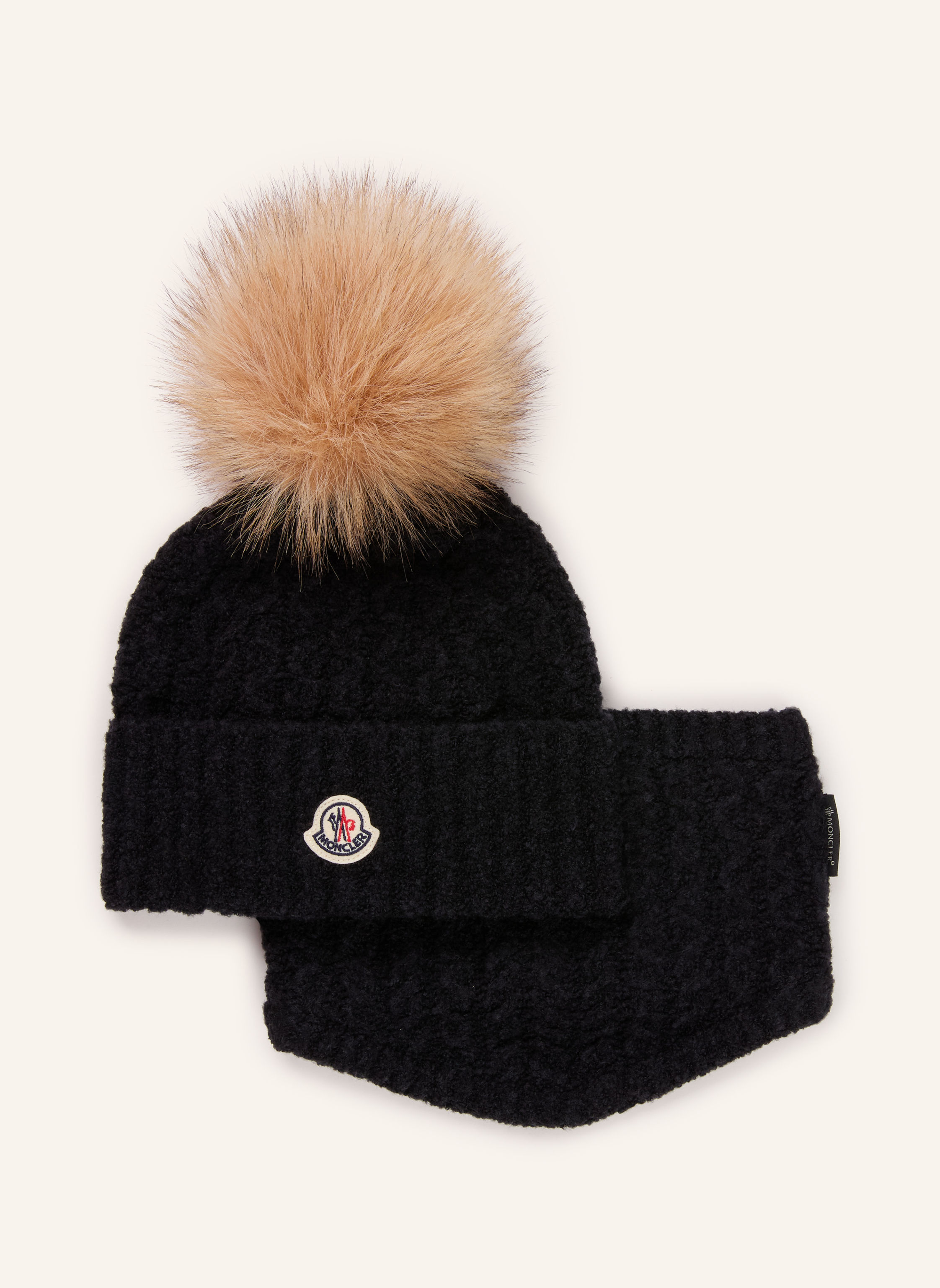 MONCLER enfant Set: Mütze und Loop-Schal