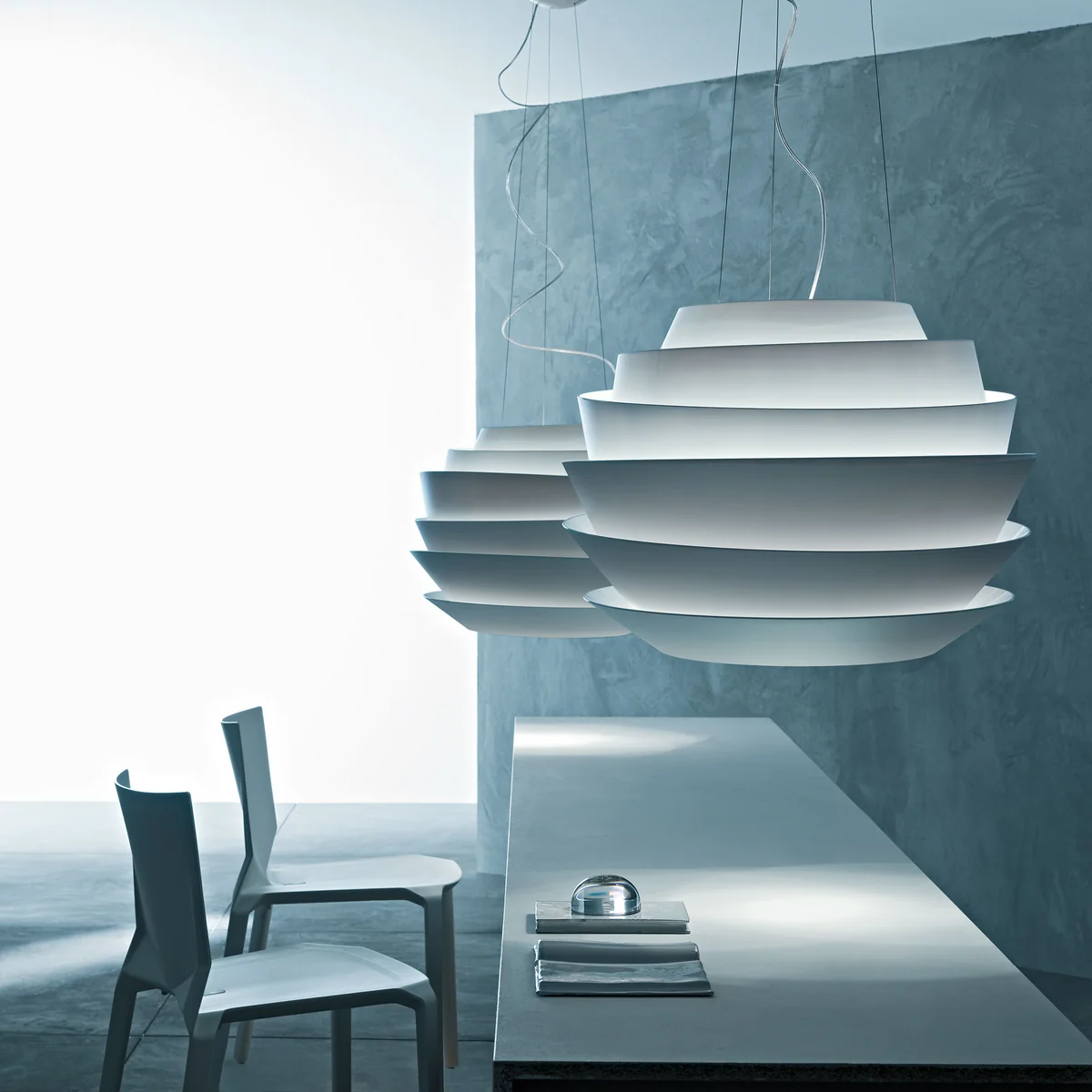 Foscarini - Le Soleil Pendelleuchte LED, weiß (dimmbar)