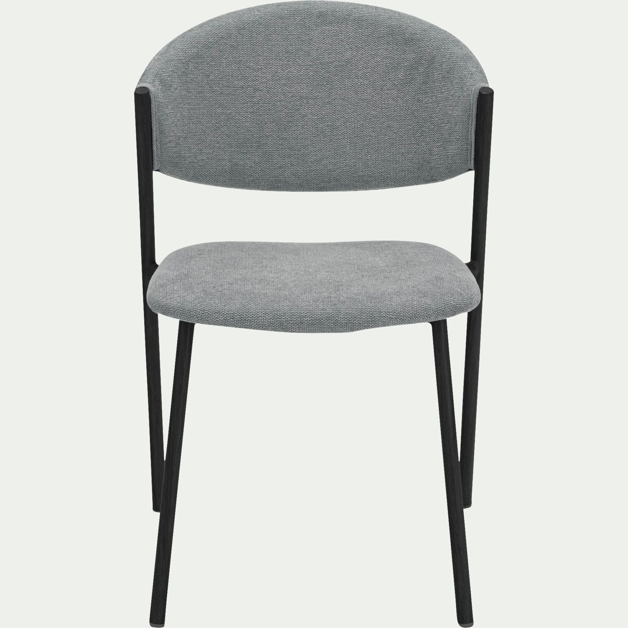 CASSANDRE - Chaise de repas épurée en tissu - gris