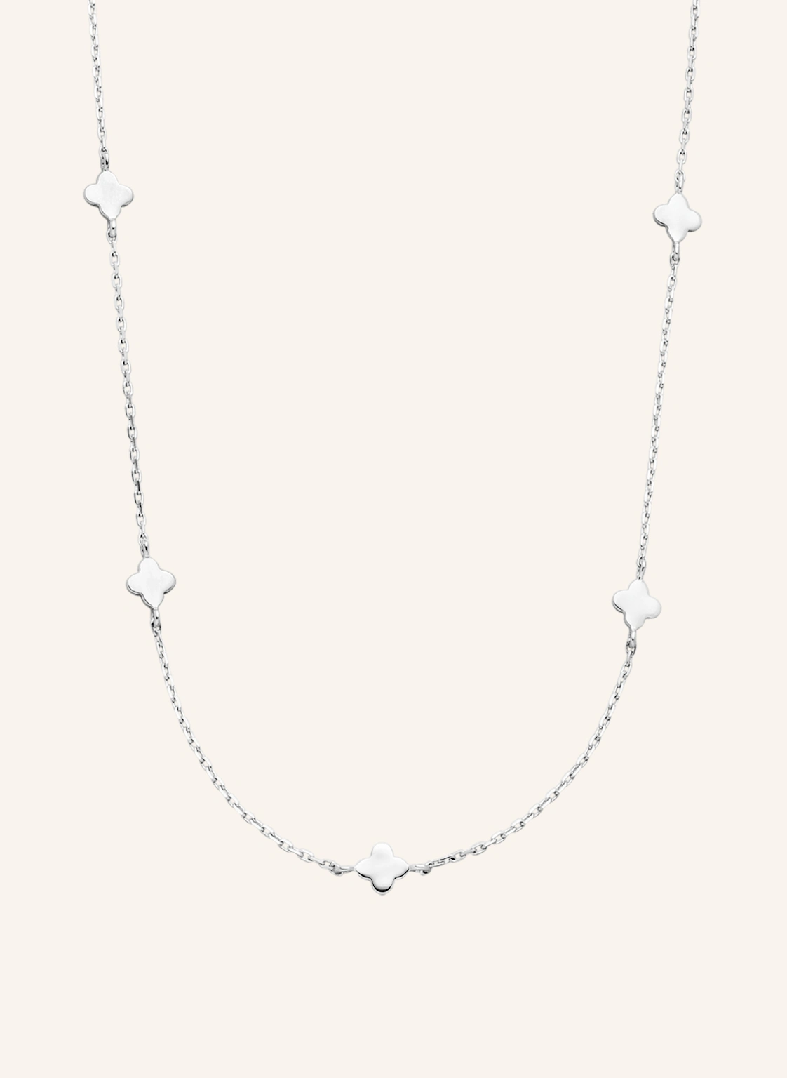 Leaf Halskette MINI CLOVER aus 14 Karat Gelbgold
