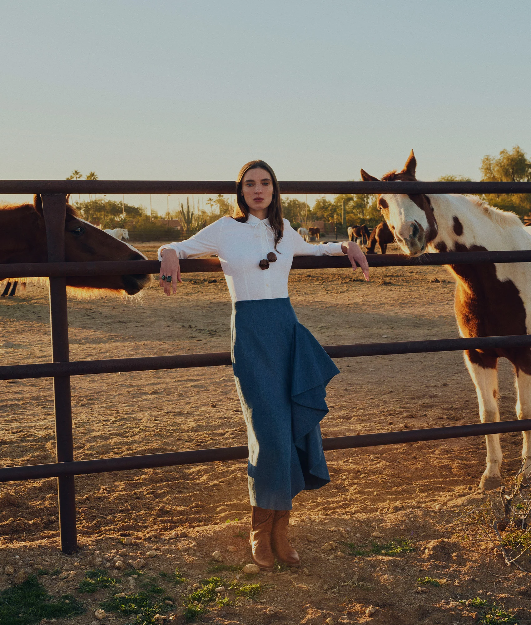 Lela Rose x Lucchese Starling - Denim