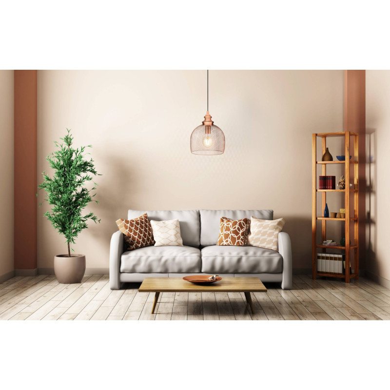 Suspension Straiton cuivre Ø 28 cm E27 60 W EGLO