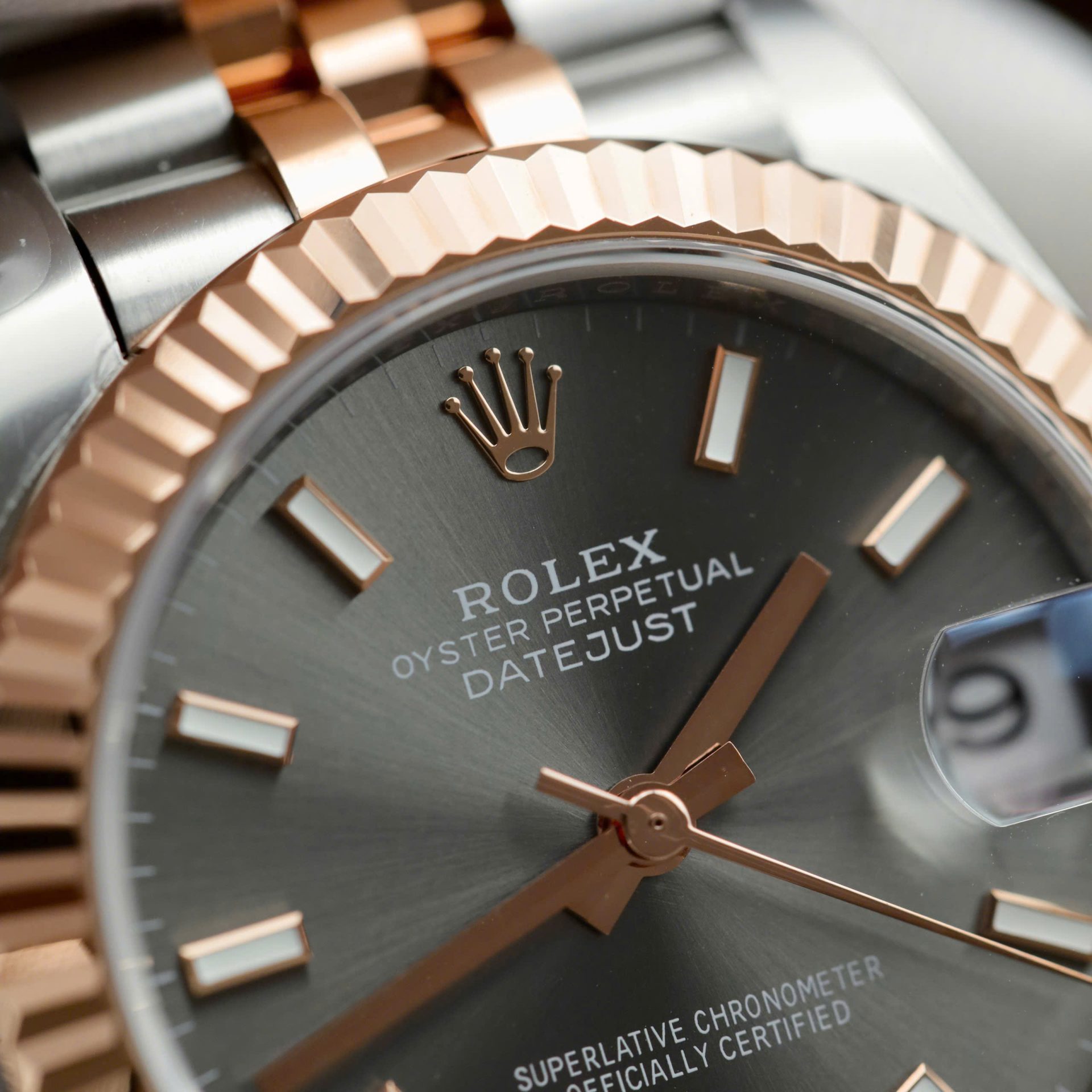 Rolex Datejust SS/RG Plated Grey Dial 31mm Jub THBF Replica