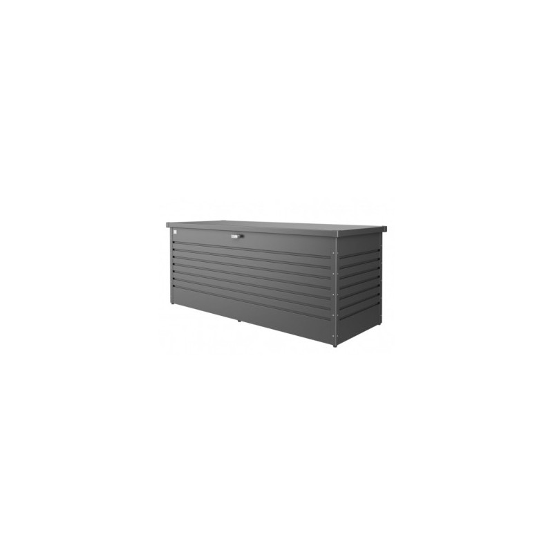 Coffre de jardin gris foncé 2 x 0,79 x 0,83 m BIOHORT