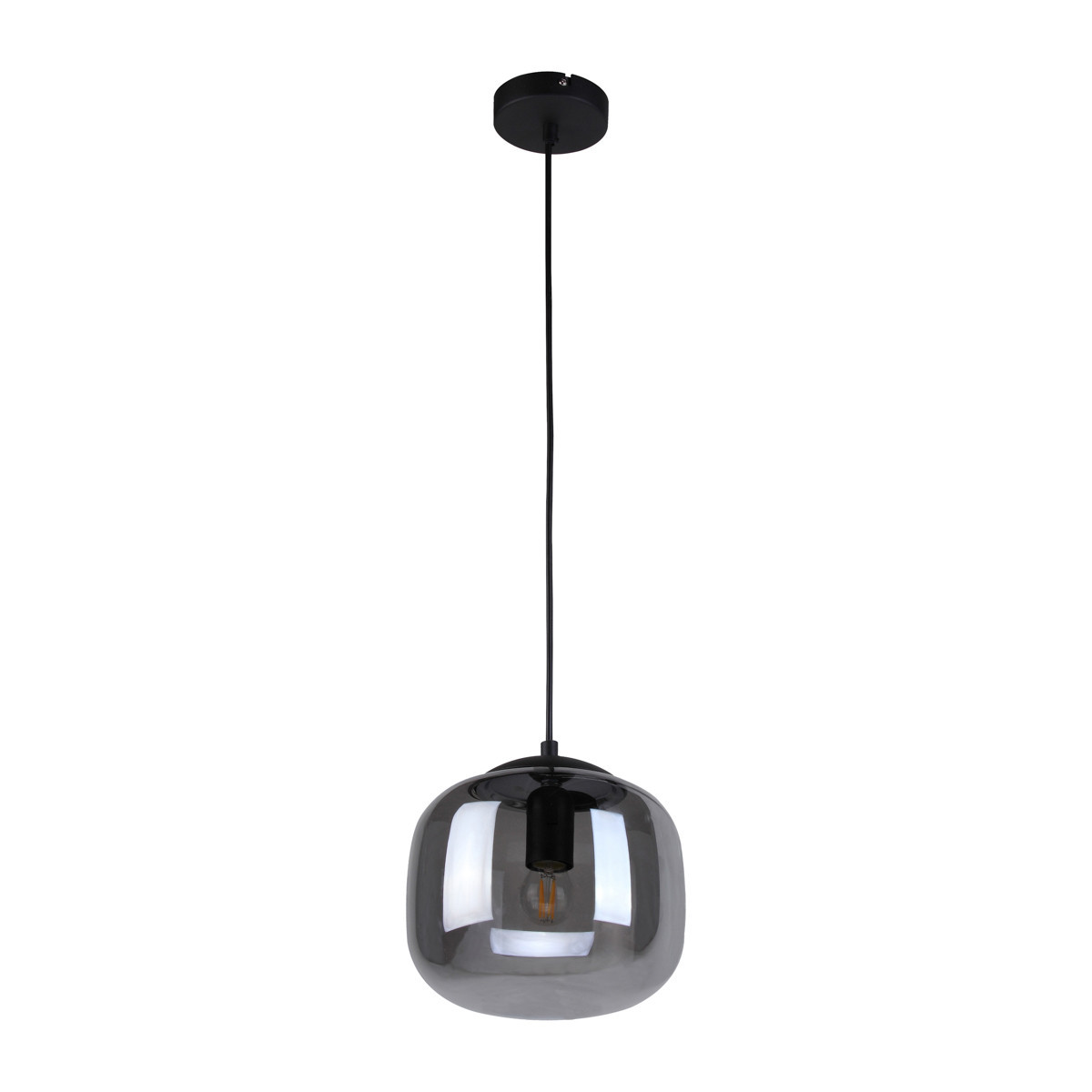 Lampa wisząca czarna piaskowana CALTO 1xE27x40W wym: 120x22x22 cm Italux