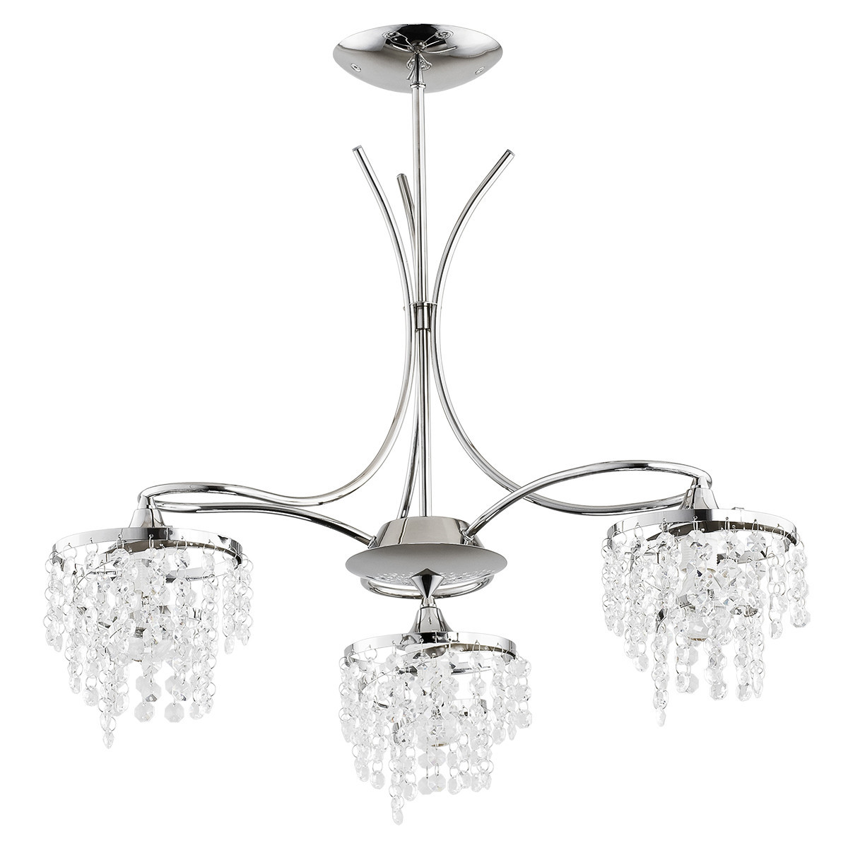 Lampa wisząca chromowana przezroczysty KALIOPA 3xE14x10W Alfa