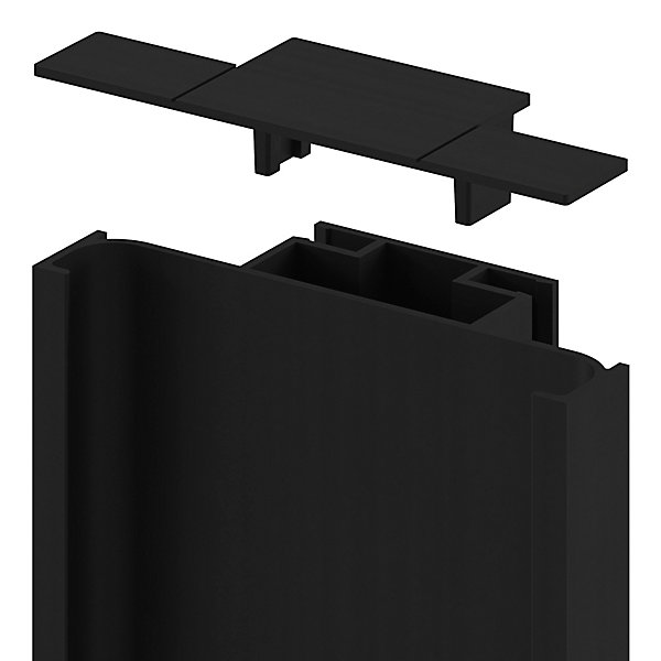 Embout de rail pour colonne noir Caraway Innovo GoodHome vendu par 2