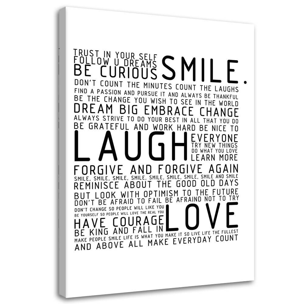 Feeby Obraz na płótnie Smile laugh love 40x60