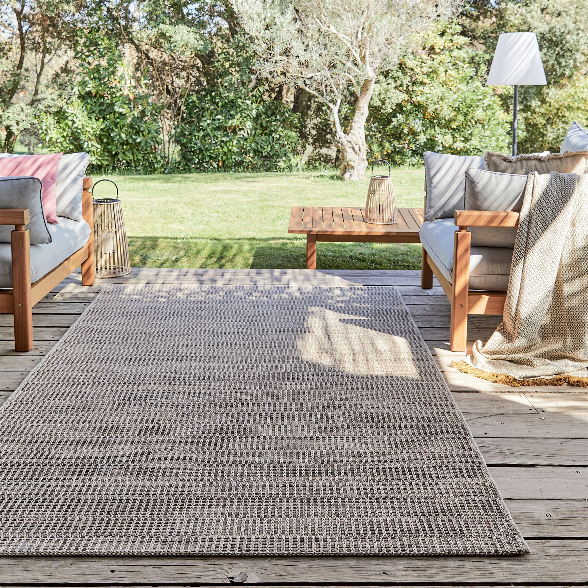 LUBERON - Tapis intérieur et extérieur aspect sisal - naturel 160x230cm