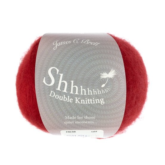 James C Brett Always Red Shhh DK Yarn 100g