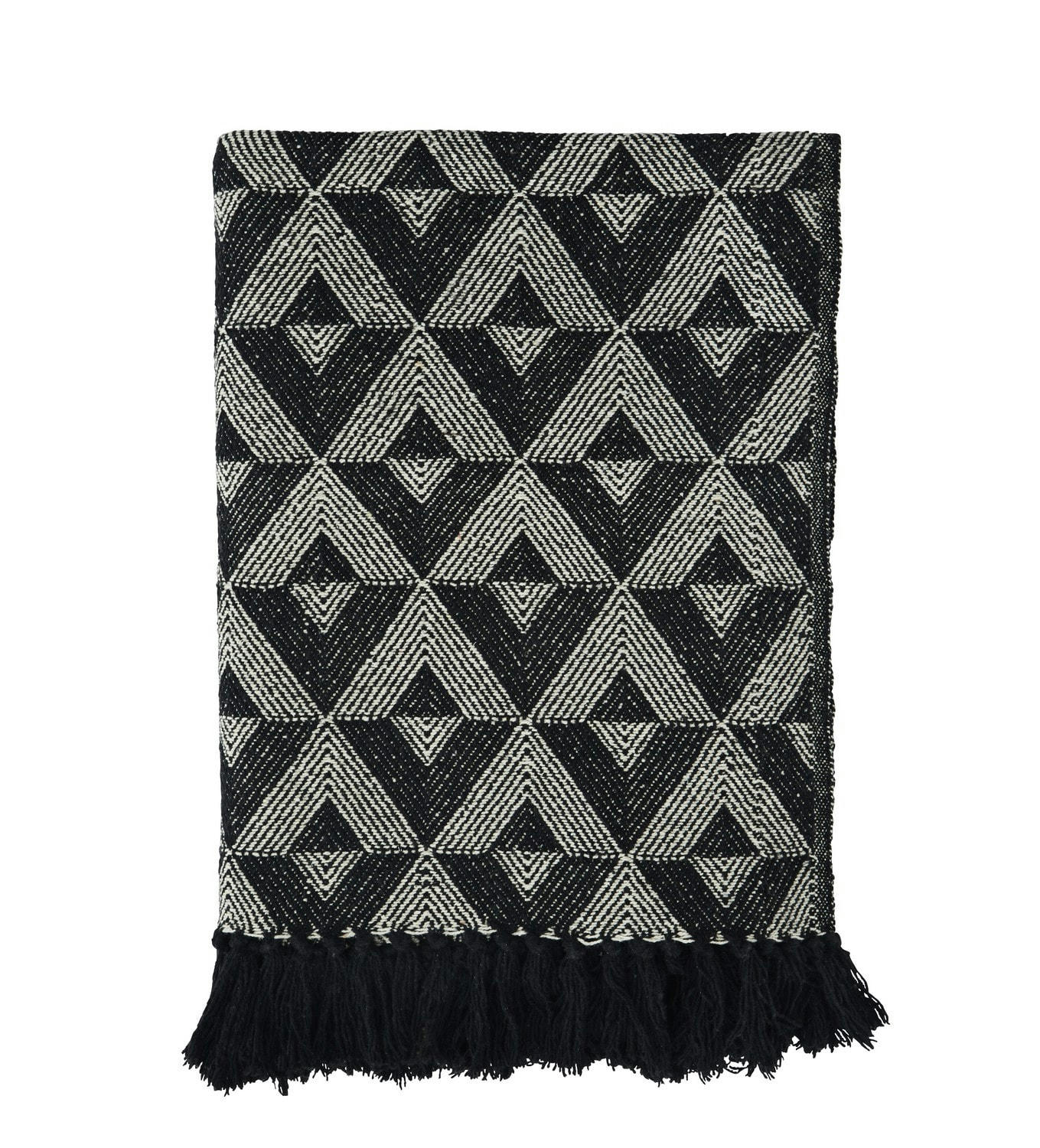 - Couvre-lit Coton Noir 125X175