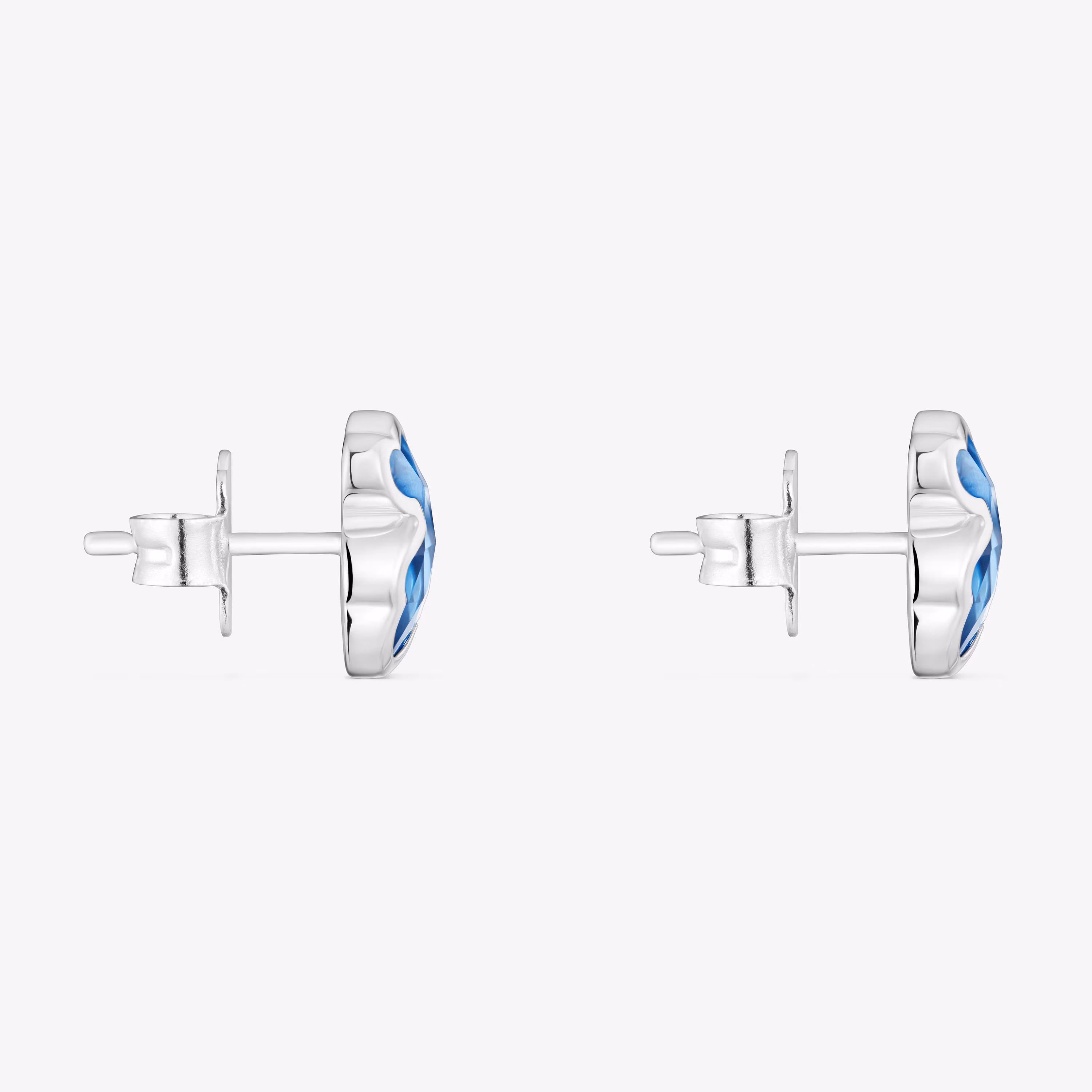 Pendientes de plata y espinela azul creada en laboratorio Icon Color LGG