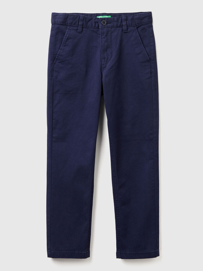 Slim fit chinos in stretch cotton