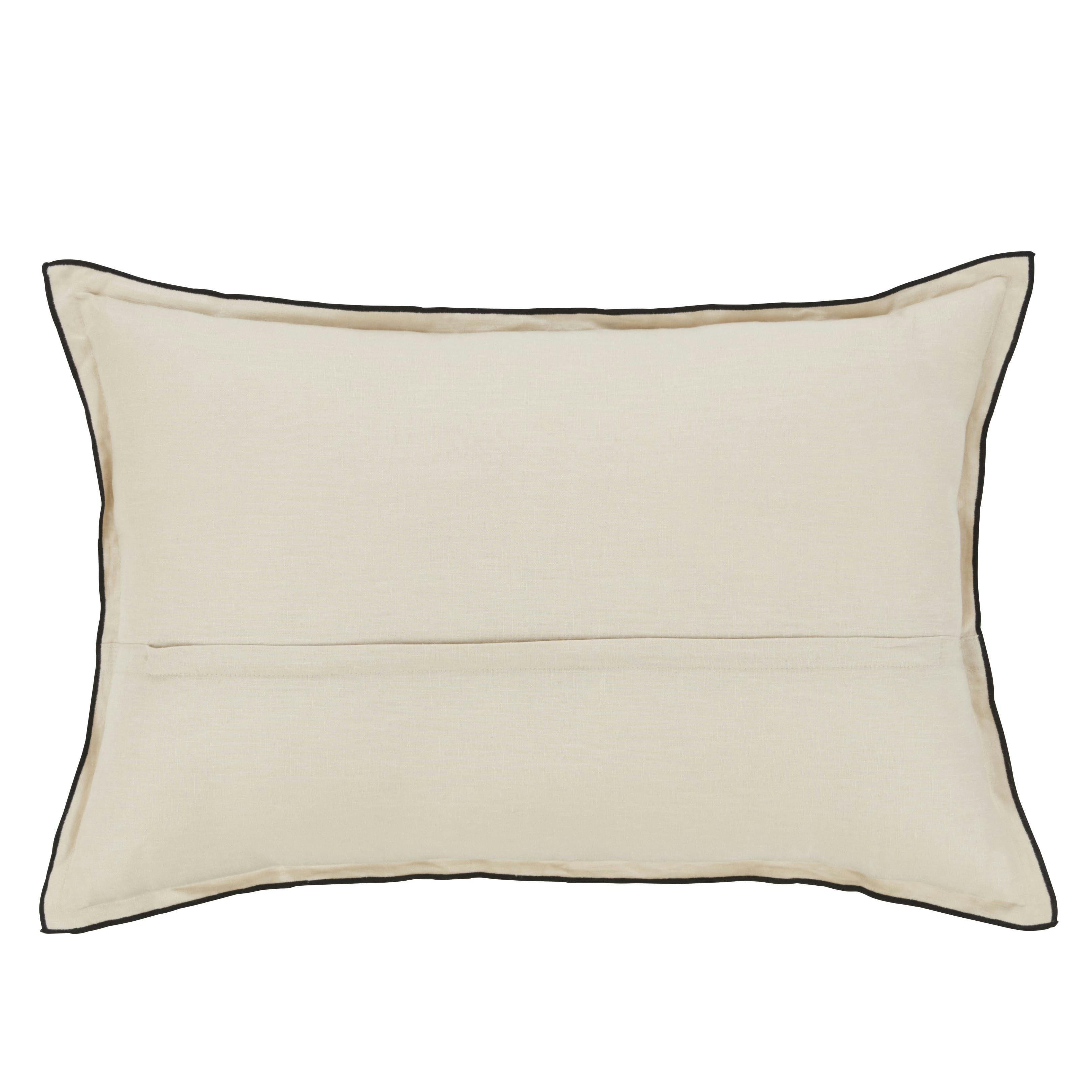 - Coussin en lin lavé beige 40x60
