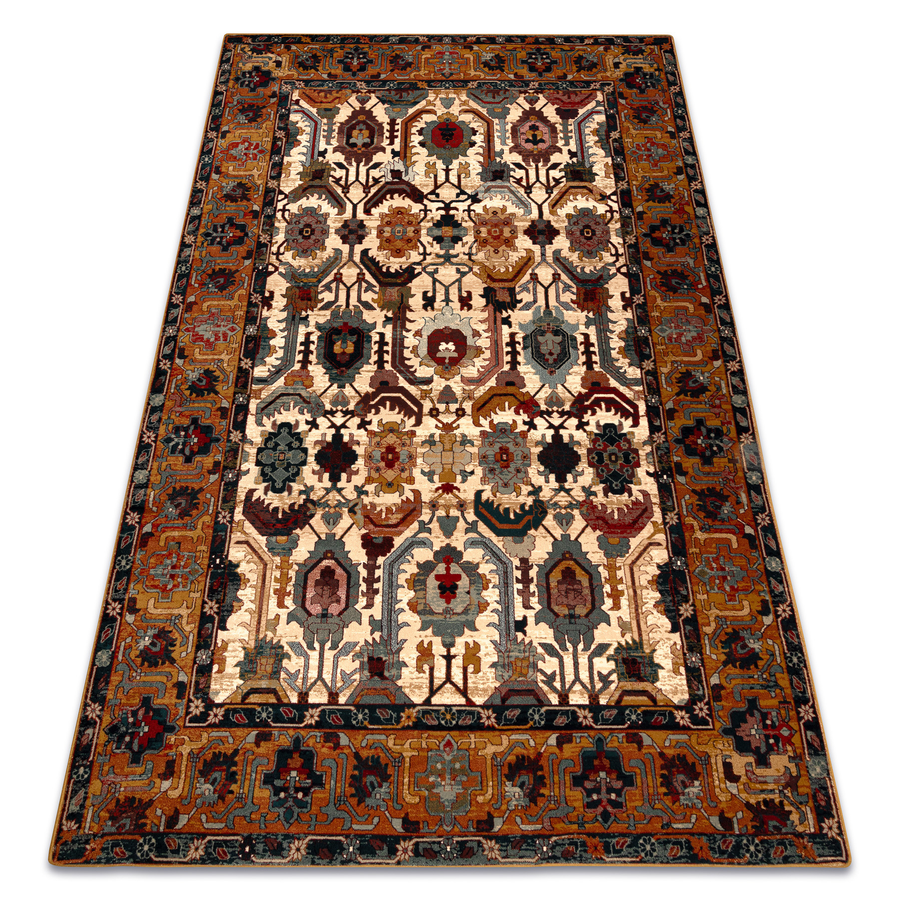 Dywan wełniany SUPERIOR OMAN orientalny ramka czerwony 170x235 cm