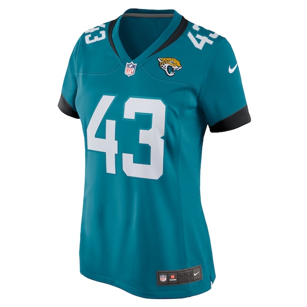 Derek Parish Jacksonville Jaguars Nike Women's  Game Jersey -  Teal