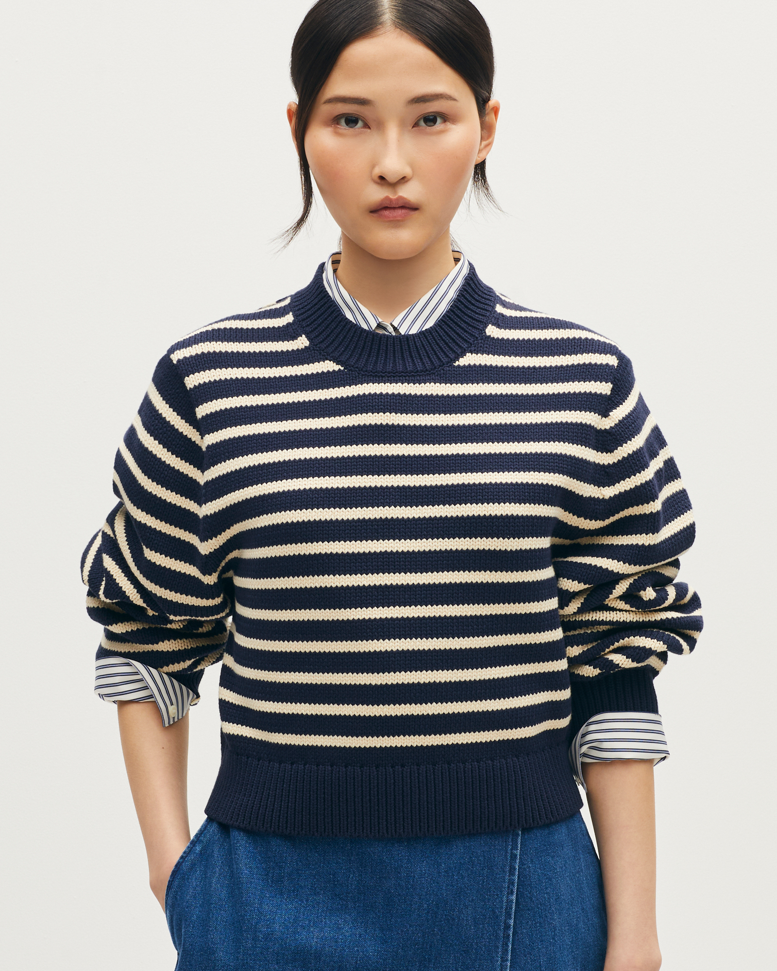 Pull marin en coton