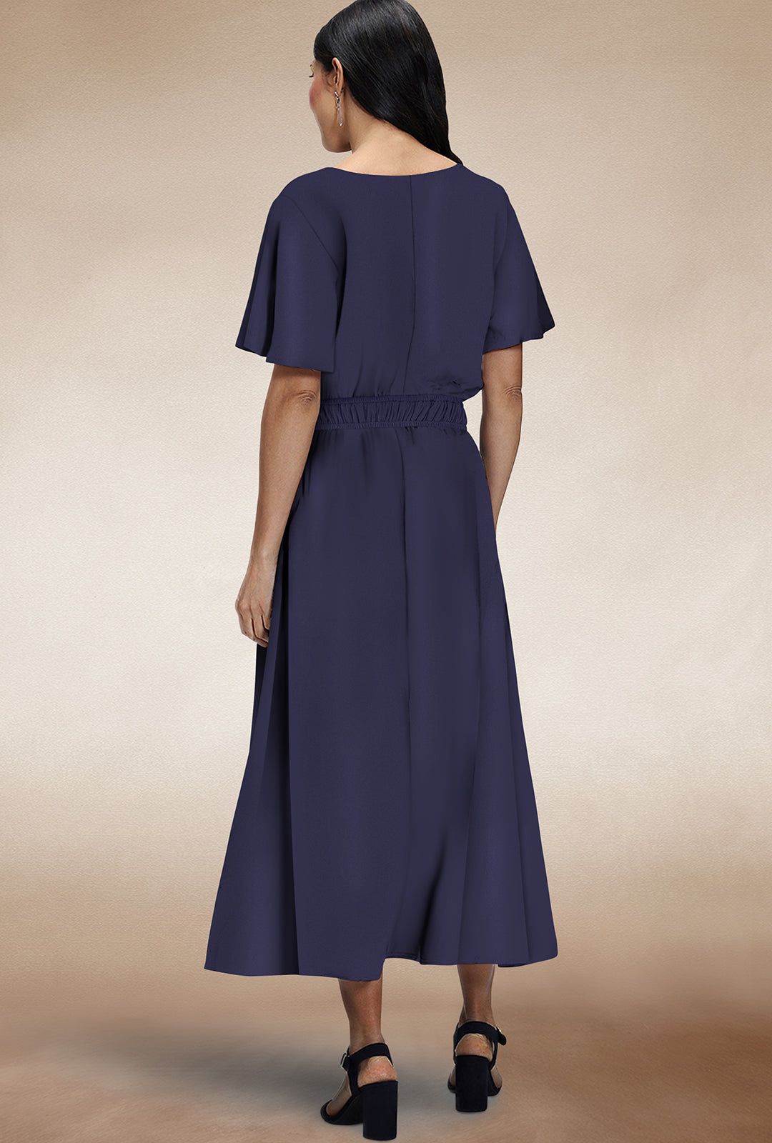 Hot Squash Chiffon Midi Dress