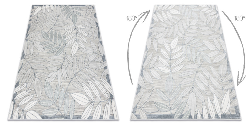 Dywan Strukturalny BOTANIC 65241 Liście płasko tkany, na 78x150 cm