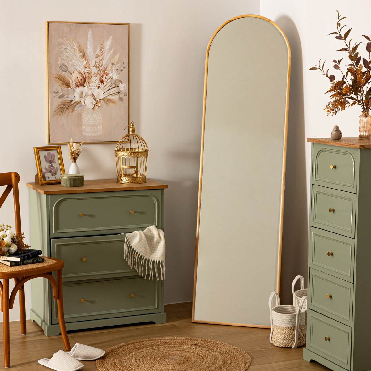 Standing mirror "Kim" Wood, 180x50 cm