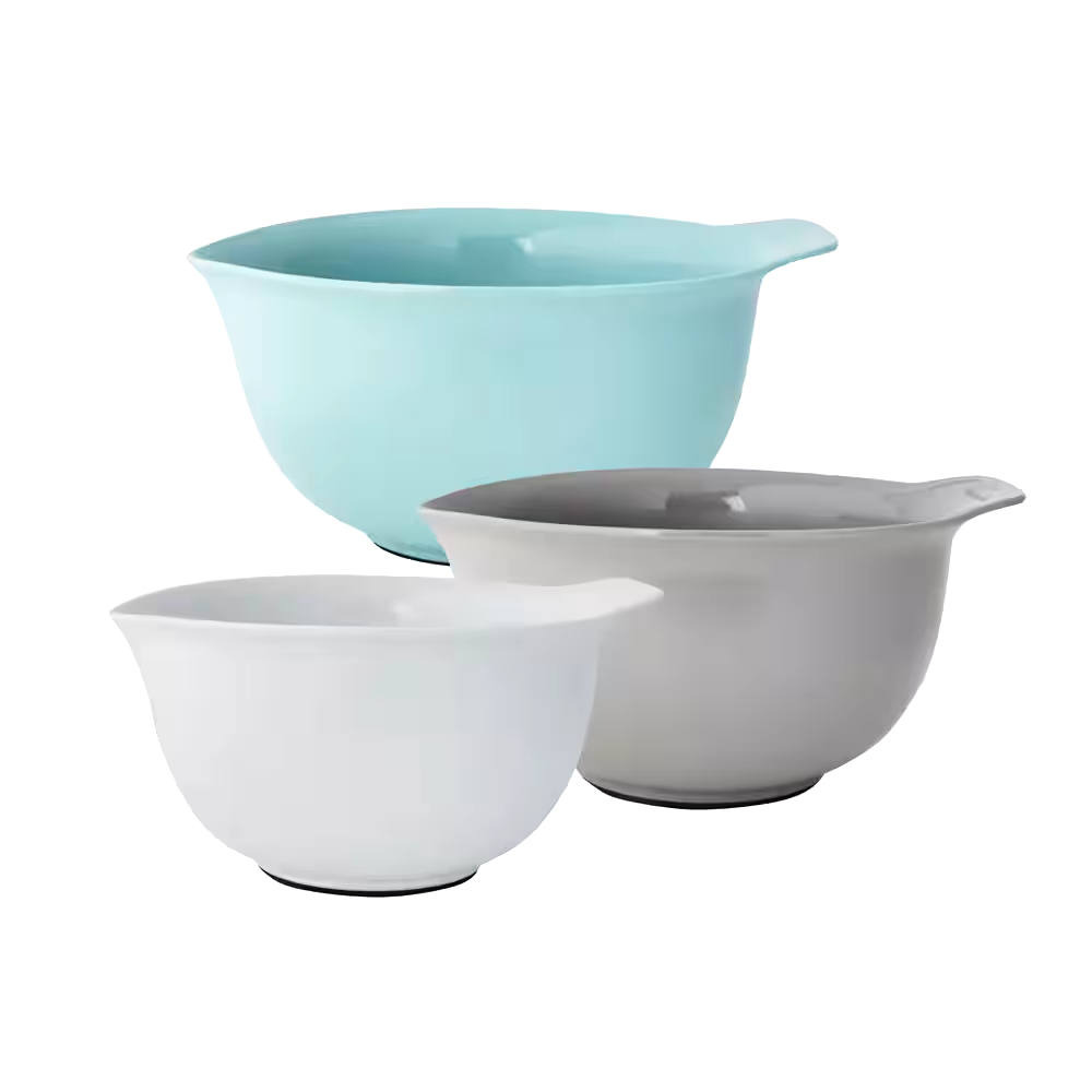 KitchenAid® Plastic Mixing Bowl Set with Non-Slip Base, Assorted Sizes, 3-pc