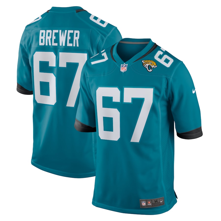 Chandler Brewer Jacksonville Jaguars Nike  Game Jersey -  Teal
