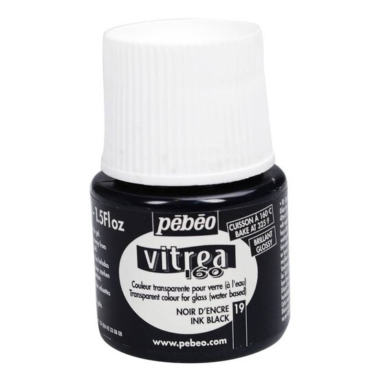 Pebeo Black Ink Vitrea 160 Paint 45ml