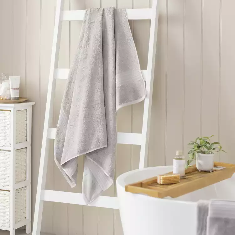 Habitat Egyptian Cotton Bath Sheet - Silver