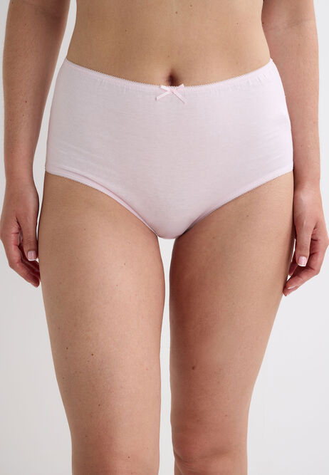 Womens 4pk Pink Pastel Cotton Full Briefs
