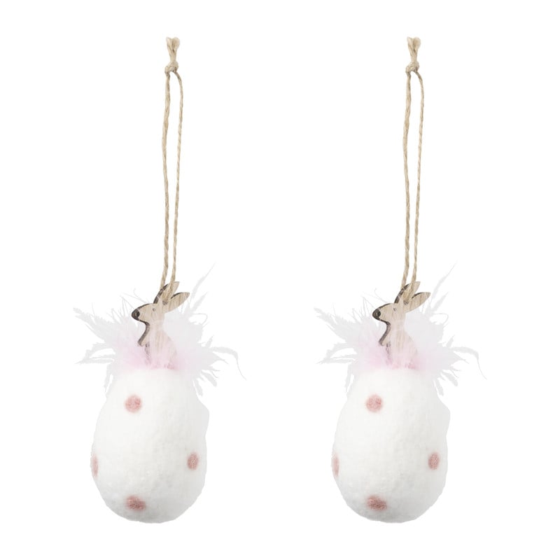 Hanger ei met stippen - diverse varianten - set van 2