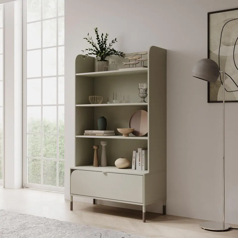 Meubella - Kinderboekenkast Hill - Beige - 89 cm