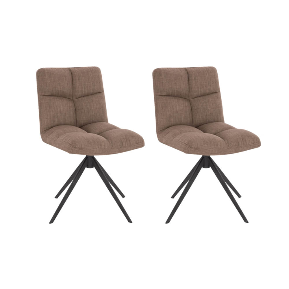Home Deluxe Eetkamerstoel NODA Grijs/Bruin Aantal: 2
