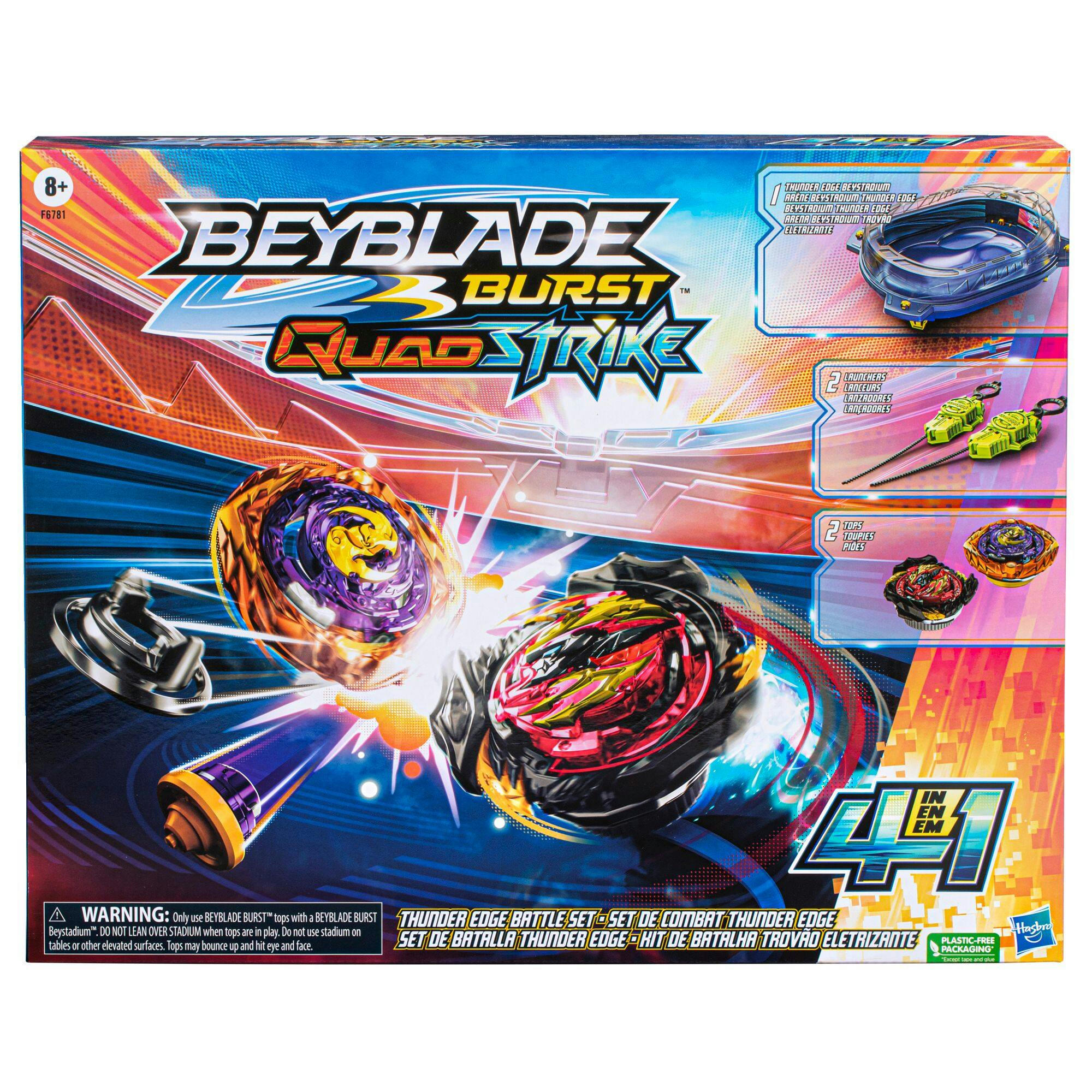 Beyblade Burst QuadStrike Spring Battle Spinning Top Set
