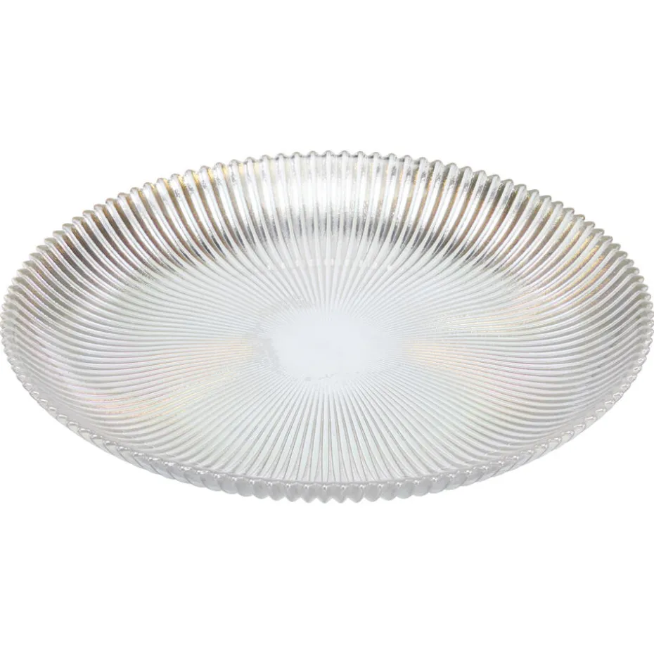 Kwantum Kerstservies | Borden | Gebaksbord Ribbel Holo – ⌀18cm