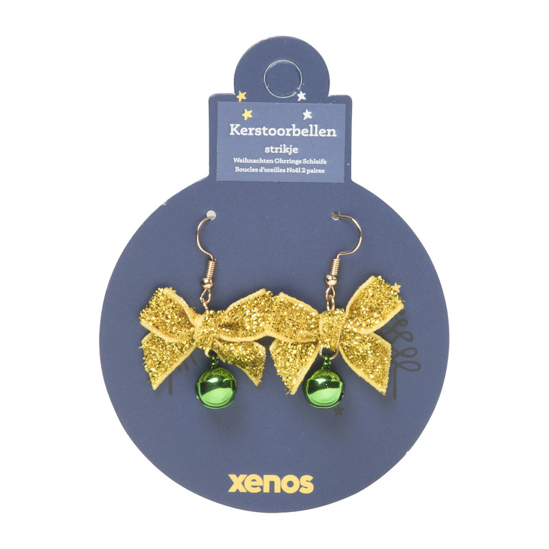 Kerst oorbellen strikjes - diverse varianten