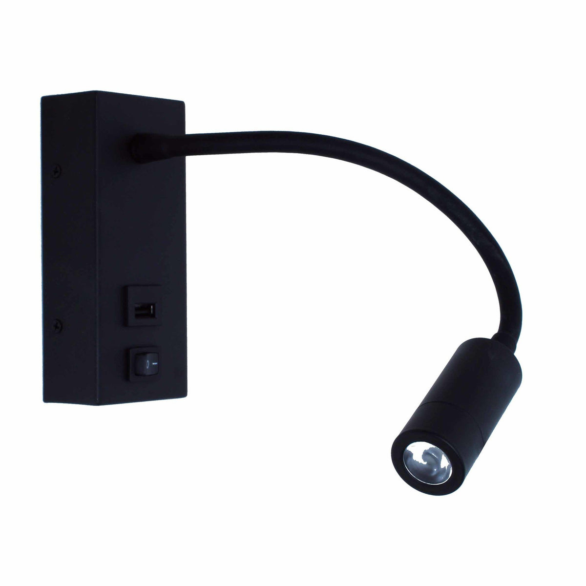 Artdelight wandlamp Easy - 1 lichts - 30 x 14  cm - zwart