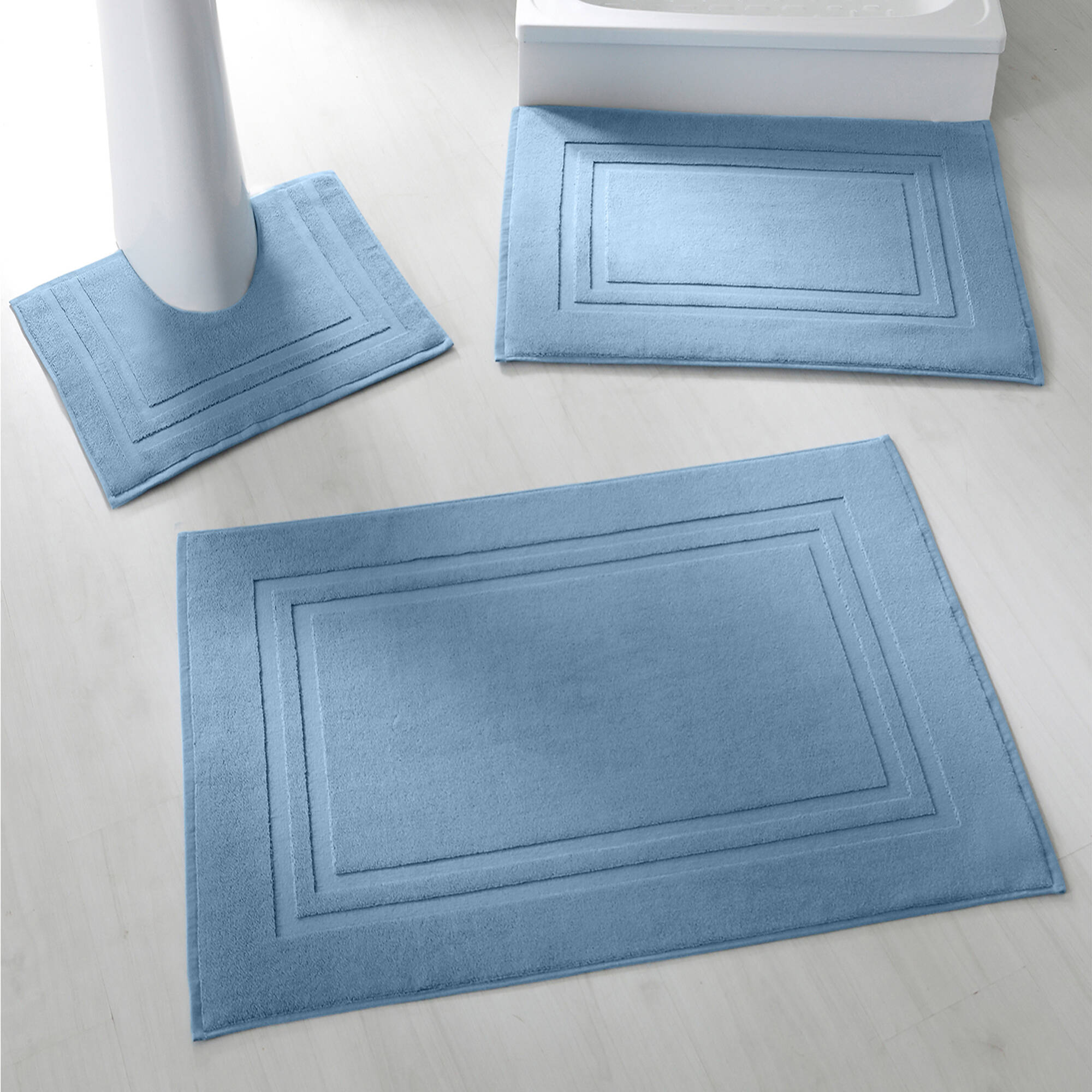Tapis de bain éponge double liteau