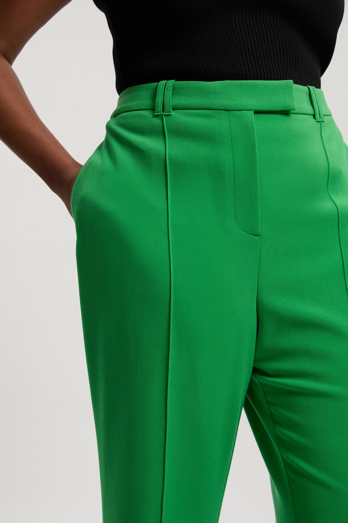 KarenMillen Plus Size Compact Stretch Bootcut Tailored Trouser