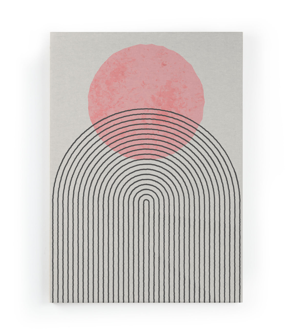 Canvas 60x40 Afdruk Roze Geometrisch