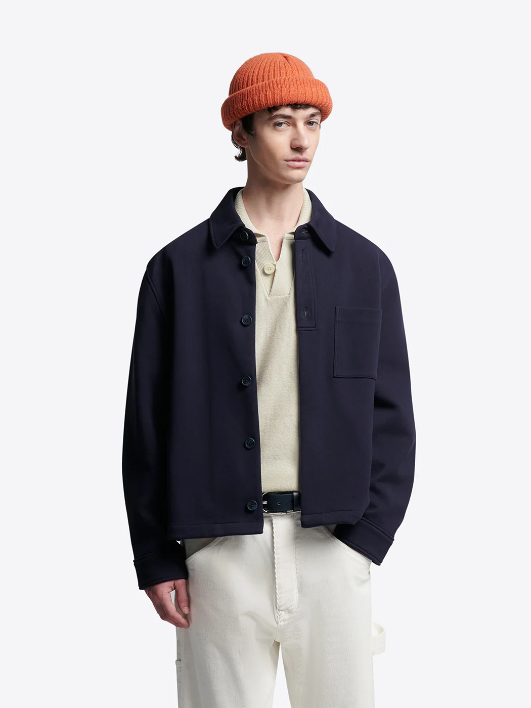 Sweat boutonné col chemise - L'atelier