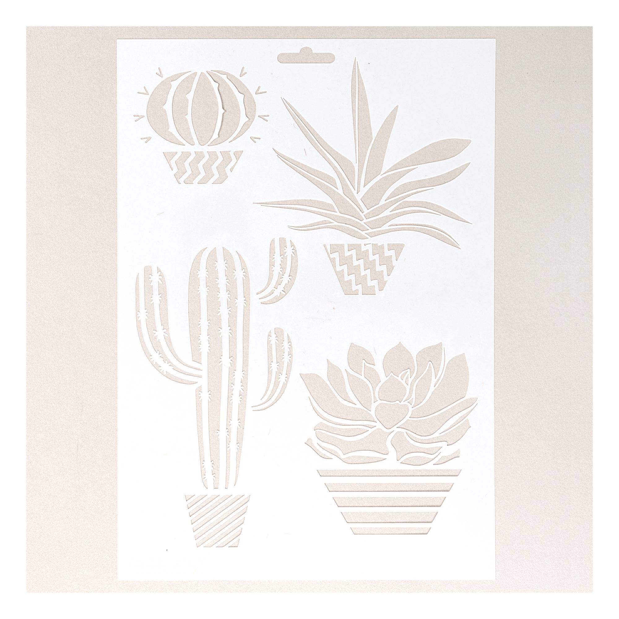 Potted Plants Stencil 21cm x 29cm